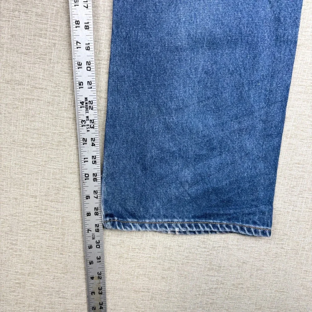Vintage Levis 517 Mens 38x30 Bootcut Jeans Light Distress Festival Denim